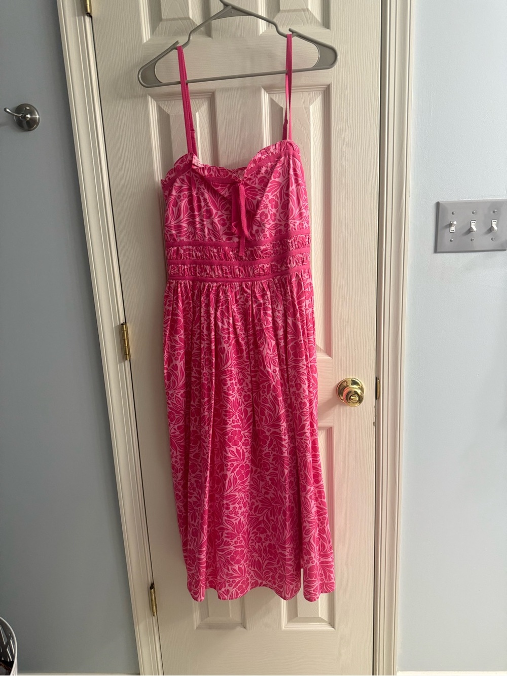 Large Altar'd State Pink Printed Midi Sundress